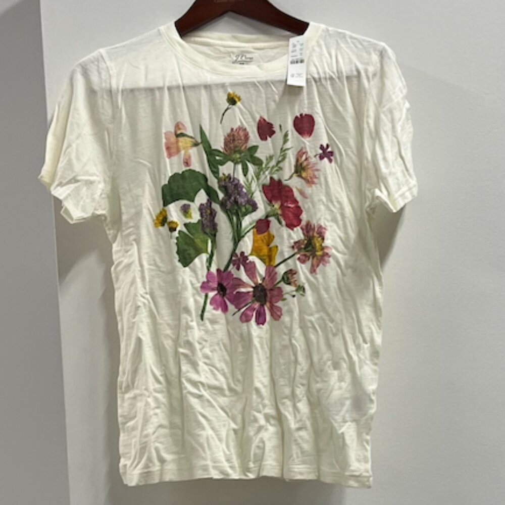 J. CREW Flower Tee Size M